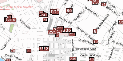 Stadtplan Cattedrale di Santa Maria del Fiore Florenz