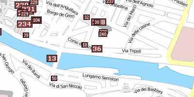 Stadtplan Italienische Nationalbibliothek