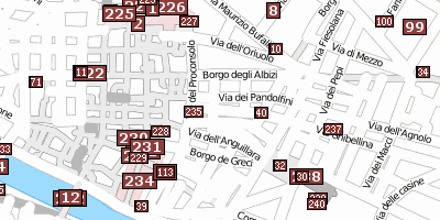 Stadtplan Museum für Anthropologie  Florenz